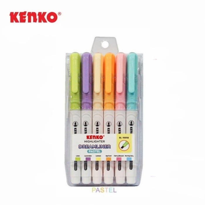 

Penanda KENKO Highlighter Dreamliner Pastel DL-100S6 1 Set / 6 Warna
