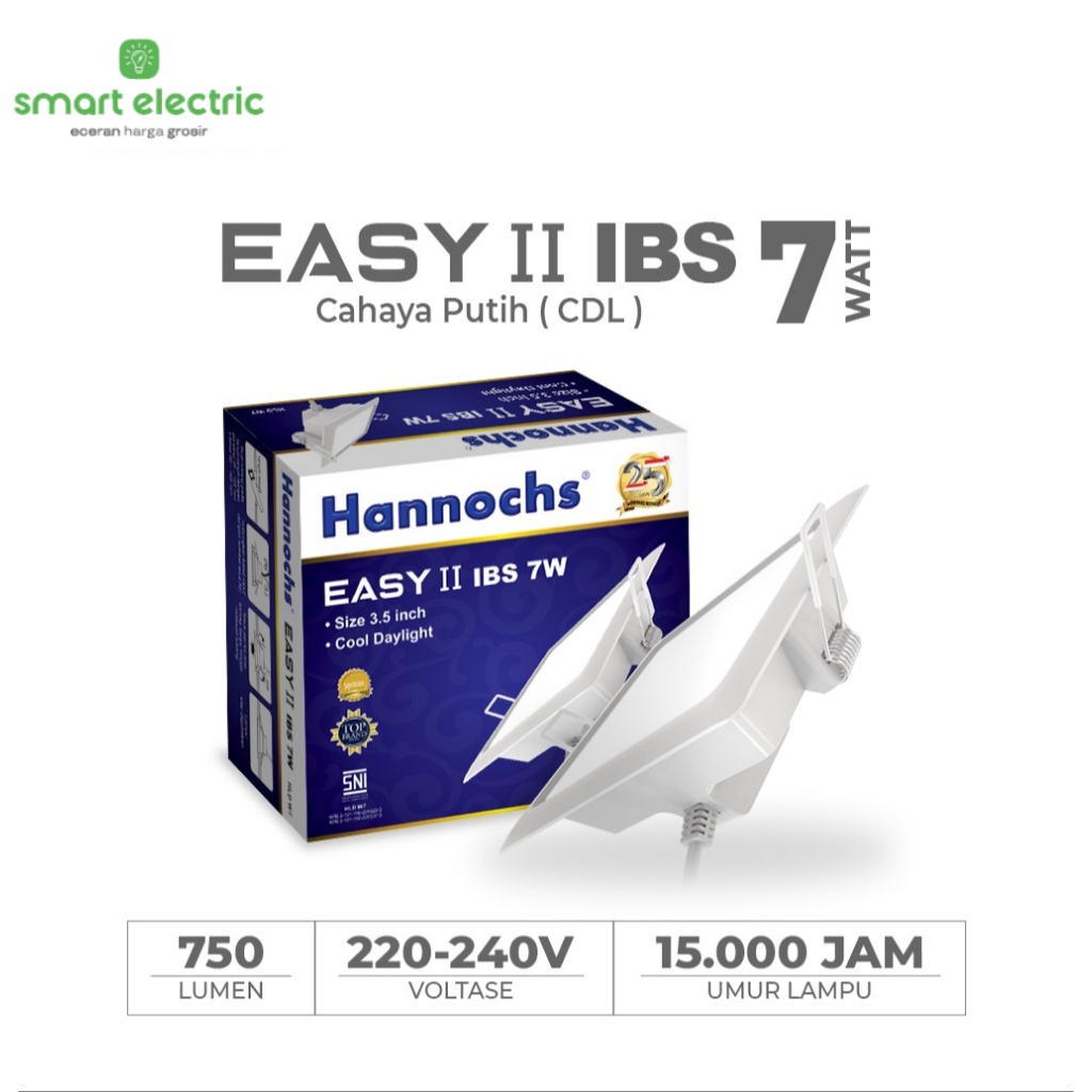 Hannochs Easy 7 Watt Lampu Downlight Kotak LED Ceiling Tanam Plafon