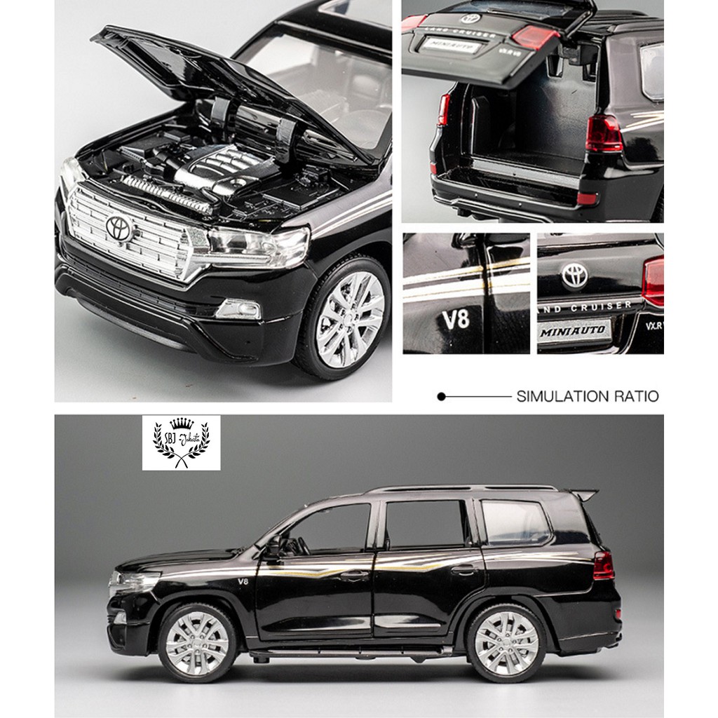 Diecast MINIAUTO mobil Toyota Land Cruiser V8 Metal Collection skala 1:32