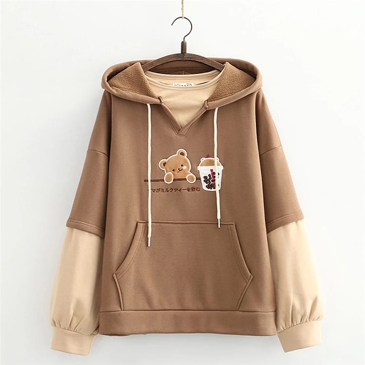 Sweater Wanita Grosir Berkualitas -  Panda Combi Hodie