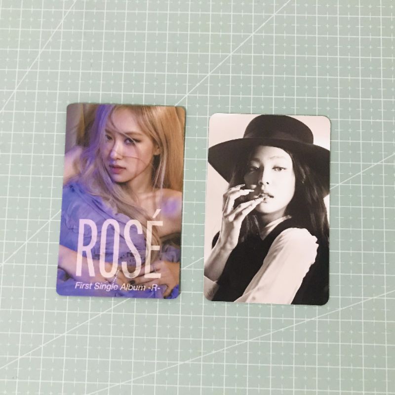 pc photocard jennie cd the show rose vibe card