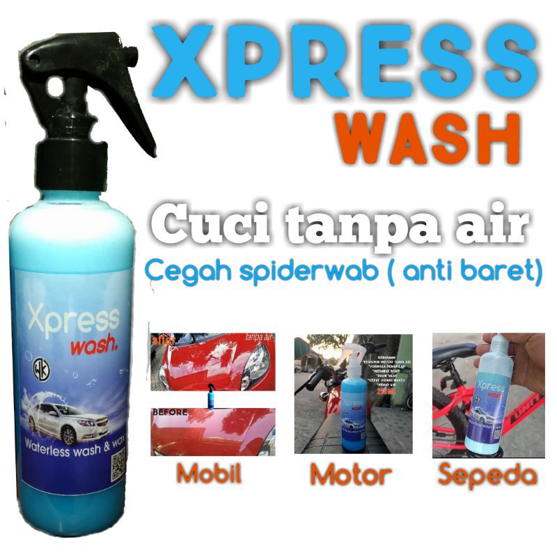 Xpresswash cuci tanpa air 250 pembersih sepeda pembersih motor cuci mobil