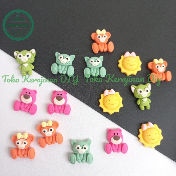 [ 1 Pcs ] Clay Resin Karakter Lucu Premium Bisa Pilih Motif