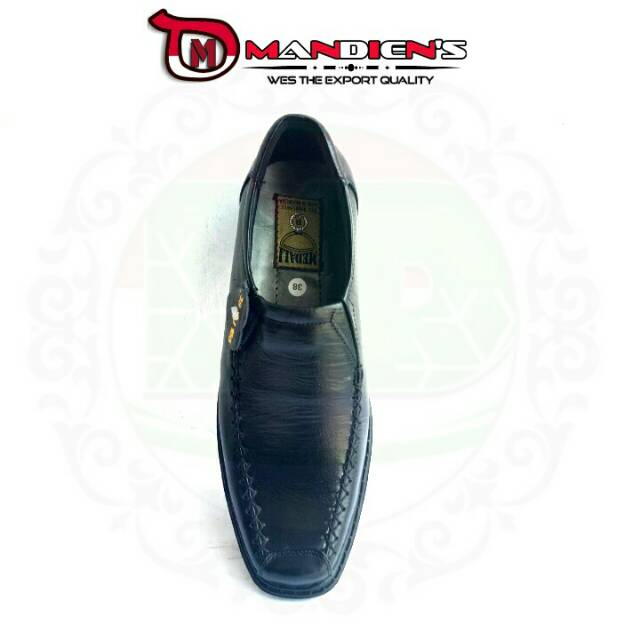 MANDIENS SJ155KY Sepatu Kulit Pantofel Pria Original MEDALI Export Quality