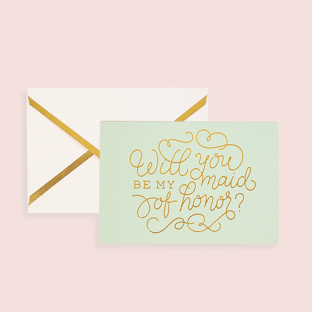 

Be My Maid Of Honor Greeting Card - Kartu Ucapan Hadiah Bridesmaid Pernikahan - LOULOUROSE