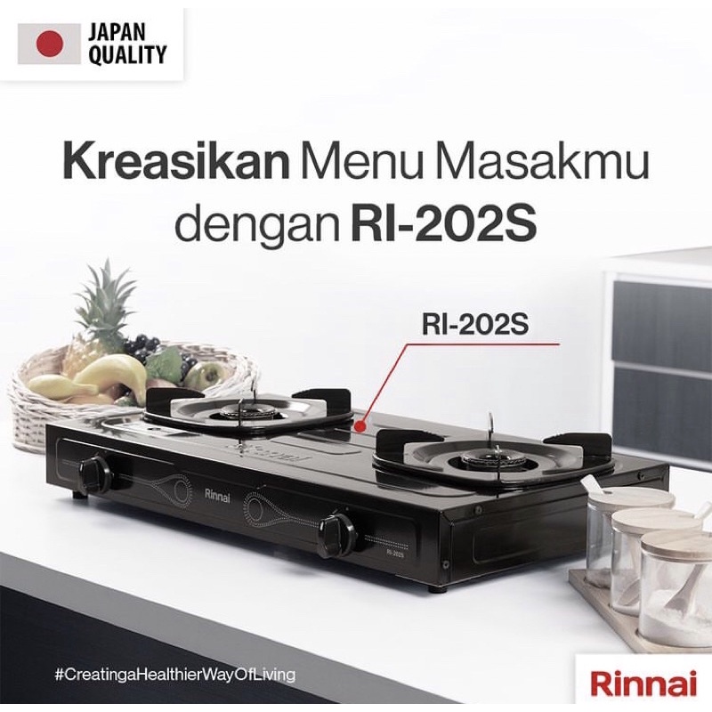 Rinnai Kompor Gas 2 Tungku || Regulator