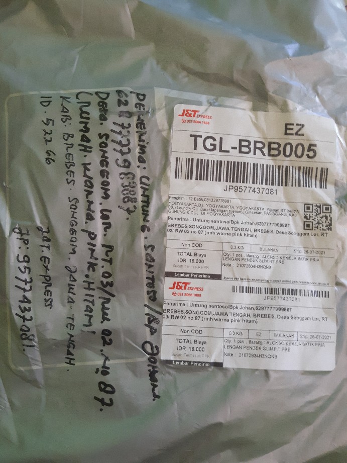 Alonso Kemeja Batik Pria Lengan Pendek Slimfit Premium Biru Dongker Merah Abu 723019 Cap 72