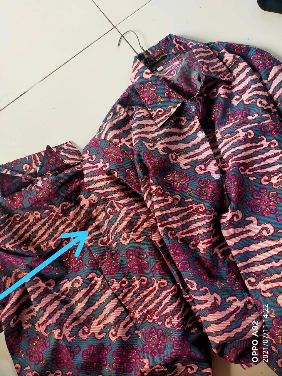 Kheisa Collection - Couple Rok Lilit & Kemeja Batik Panjang - Lereng Ungu