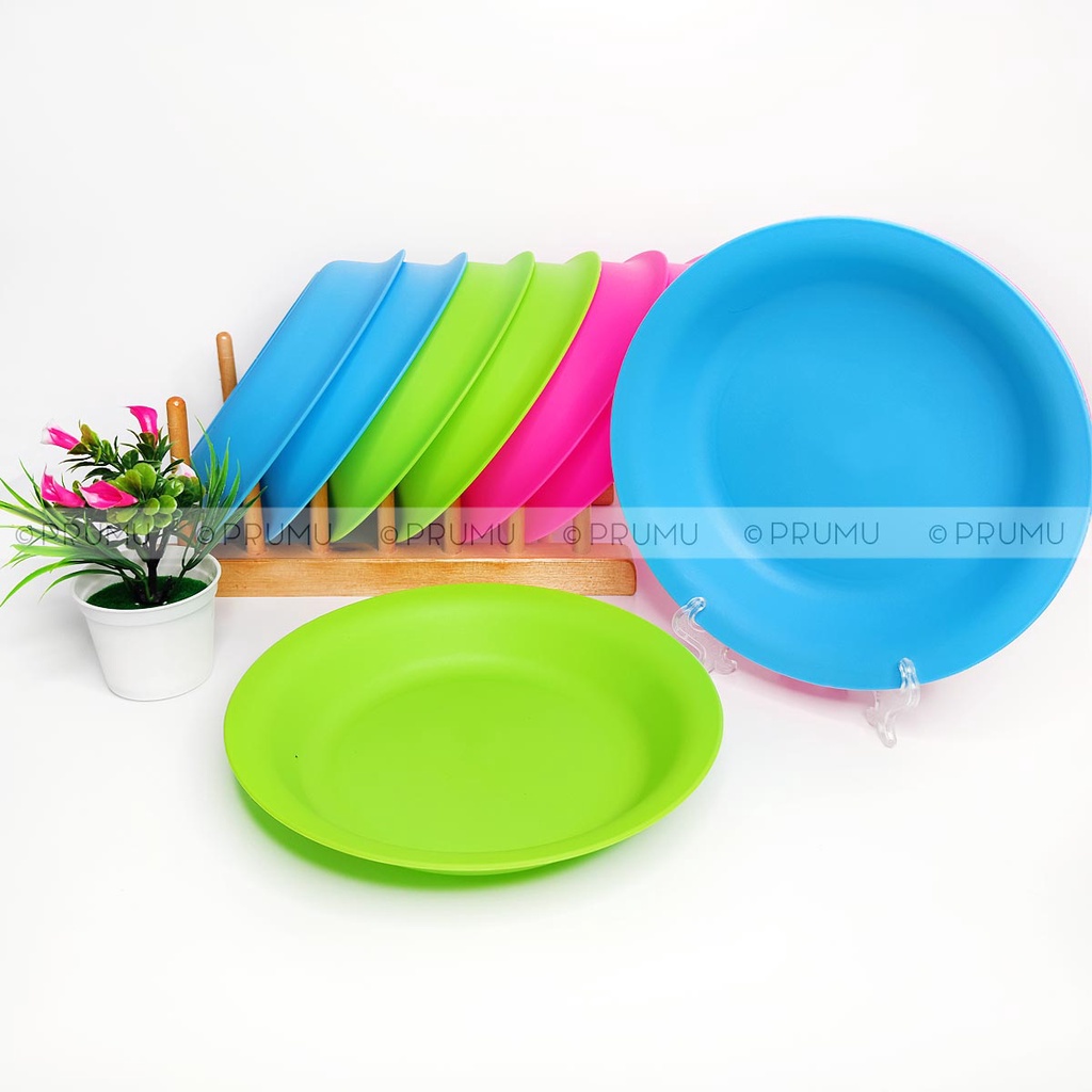 Piring Makan Plastik 9 inch - Piring Plastik Cantik - Piring Plastik Warna - Clio Holland