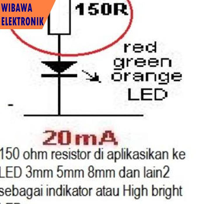 Resistor 1/8W 150 Ohm Carbon Film Ori Japan Bishele88