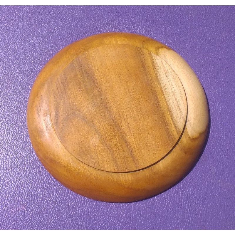 piring bulat/piring liuk 20cm.kayu jati