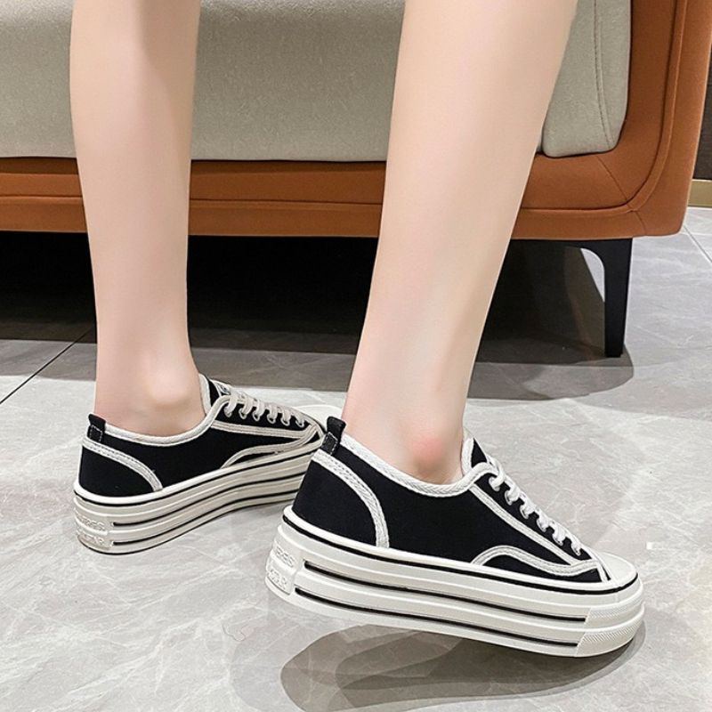 9015 Sepatu Kets Wanita Sneakers Putih Import Cewek Korea