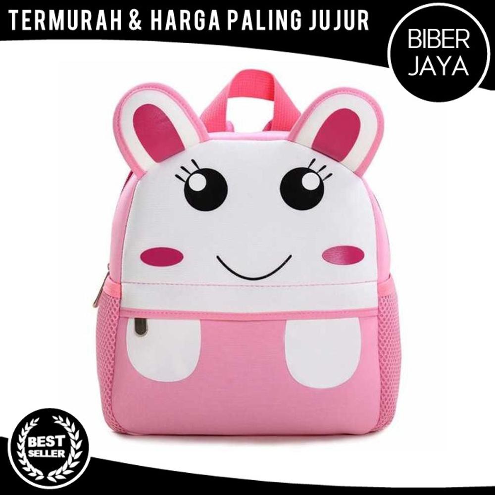 Murah Tas Sekolah Anak Gambar Kartun Hewan Lucu Rabbit Pink Hot