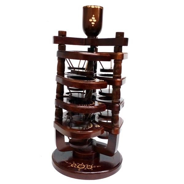 Tatakan / Tempat Aqua Gelas Bahan Kayu Jati Model Bonsai