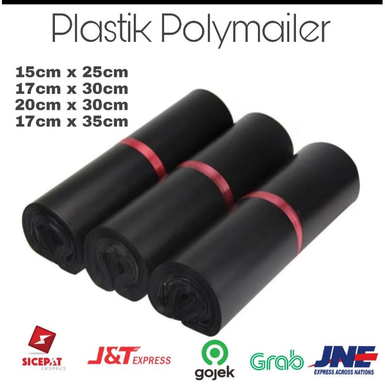 

Plastik Polymailer Plastik Packing Olshop Warna Hitam isi 100 lembar