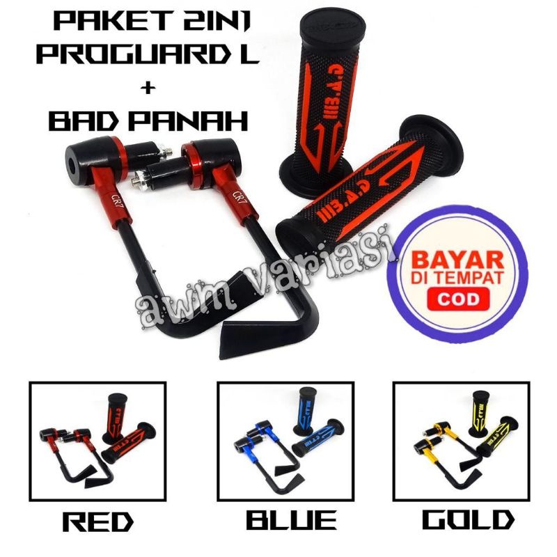 Handgip BAD Panah + Proguard L  Universal Untuk Semua Motor