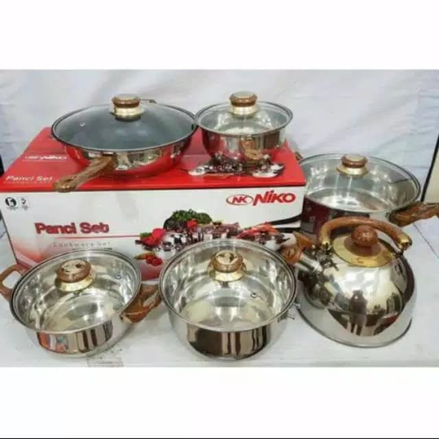 Niko , NK 1113SP , Panci Set , Multifungsi , Wajan , Goreng , stainless