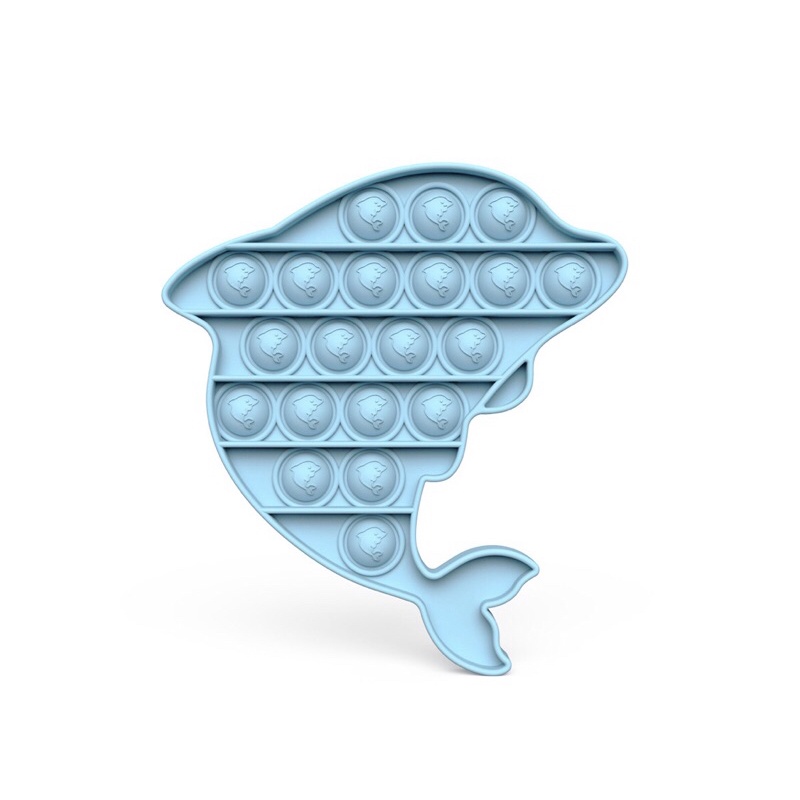 Pop It PREMIUM Fidget Toy Stress Reliever Pop It Kitty Dino Unicorn Mickey Kepiting Octopus Lobster Kupu PART 1-Whale