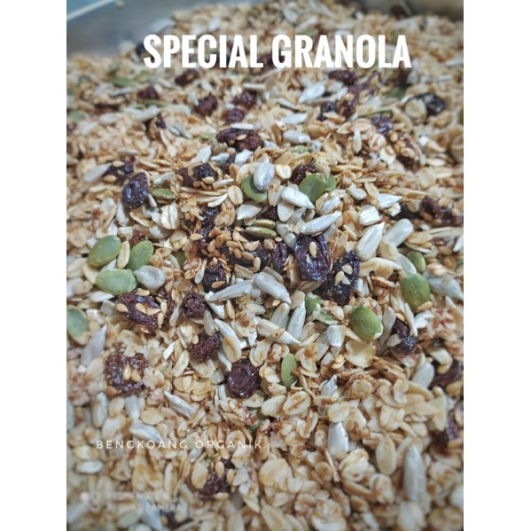 SUPER GRANOLA 125GR (Vanilla Flavour &amp; 14 MIX) - Rolled Oat, Almond, Cranberry, Cashew, Pumpkin seed, Raisin, Flaxseed