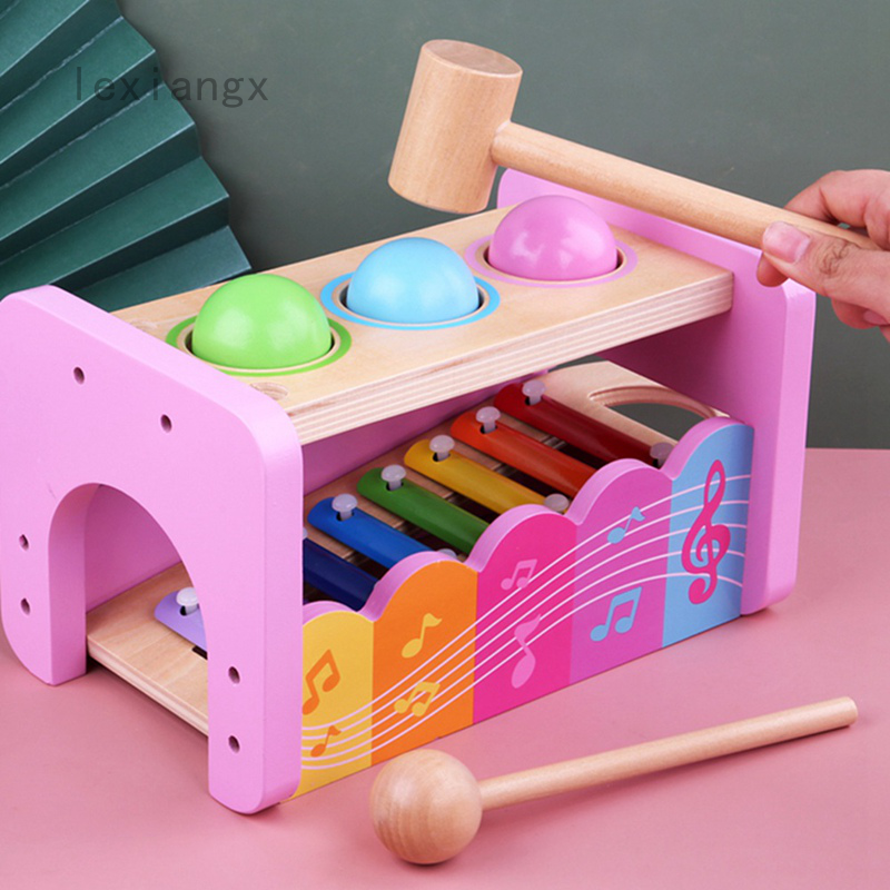 hape pound & tap bench with slide out xylophone