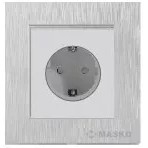 MASKO KRISTA Silver STOP KONTAK K-SV250 Colokan Masko Minimalis