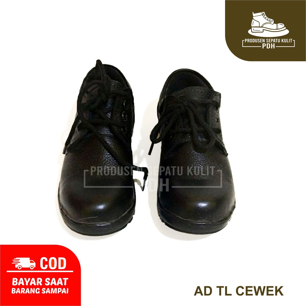 SEPATU SAFETY TALI COWOK CEWEK KULIT SAPI ASLI SOL DIJAHIT MEMUTAR SEPATU SAFETY WANITA UJUNG BESI