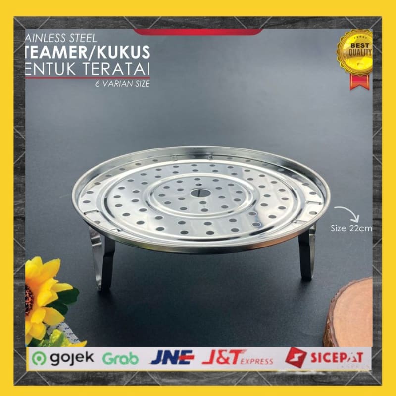 Steamer Subron Alas Kukus  Stainles Steel Teratai 22 cm Tatakan Panci Stainless