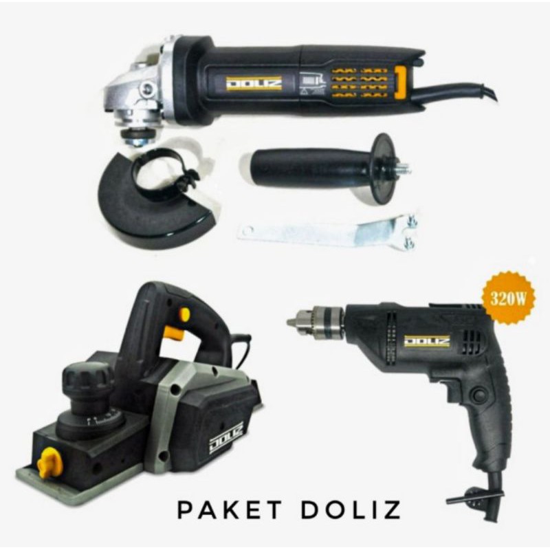 Paket hemat Mesin Gerinda Doliz BA730 Bor Doliz BA 632 Serut Doliz BA 126