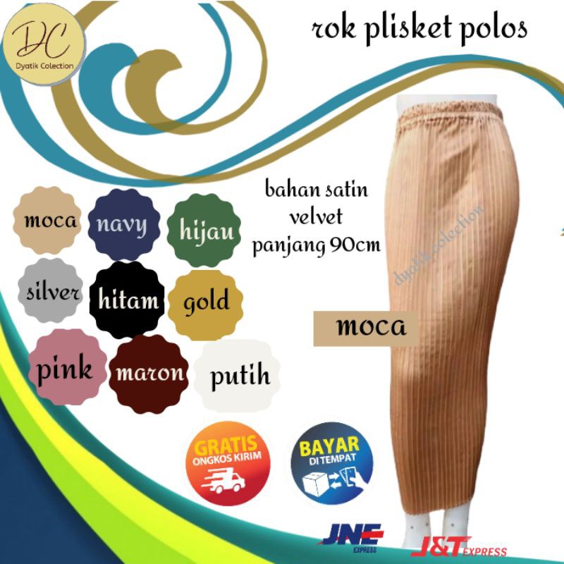 Rok Kebaya Plisket Polos Bawahan Kebaya Kondangan Wisuda Rok Span Panjang Span Plisket