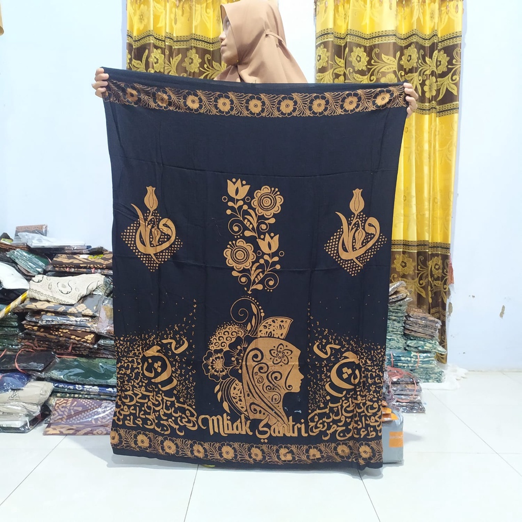 SARUNG SANTRI PUTRI MBAK SANTRI MOTIF CABUT WARNA BAHAN RAYON LEMBUT DAN HALUS