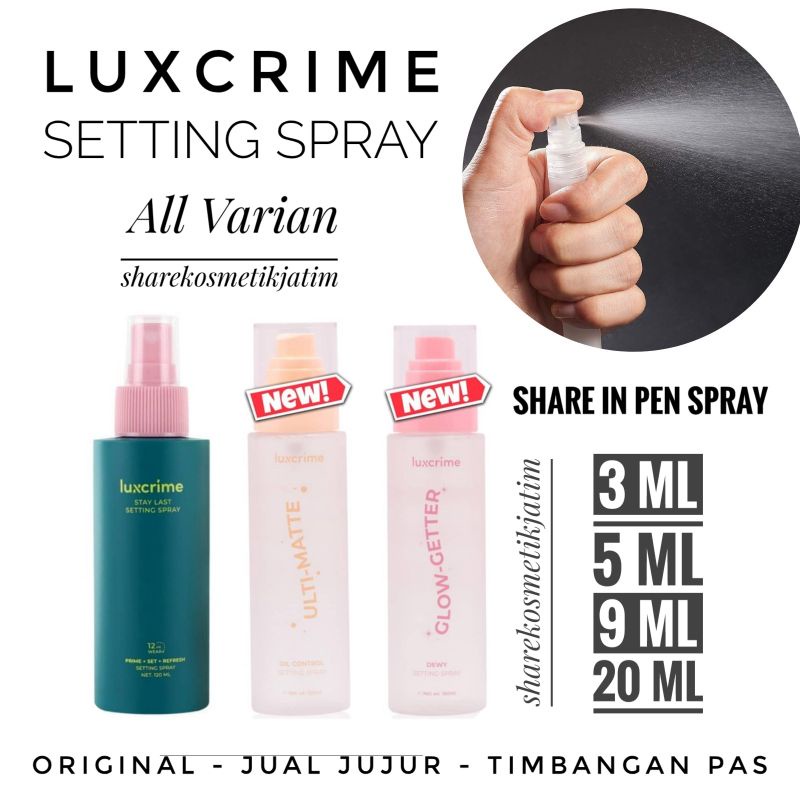 (Share in Pen Spray) LUXCRIME ULTI-MATTE ULTIMATTE GLOW GETTER DEWY SETTING SPRAY Share