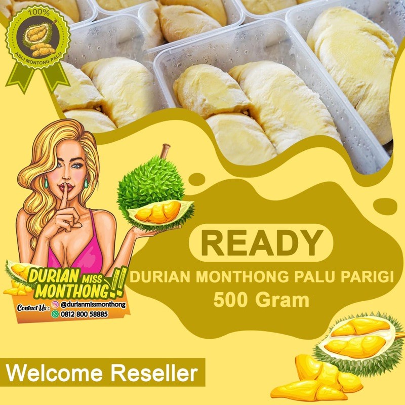 

1 Box Durian Montong Palu 500gram