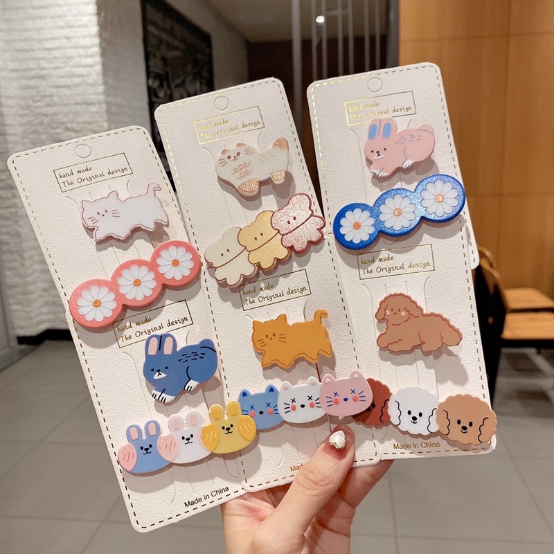 DELUNASHOP_ACC JEPIT RAMBUT ANAK PEREMPUAN KOREA AKSESORIS HAIRPIN PRINCESS KOREA FASHION MOTIF LUCU RABBIT 2PCS