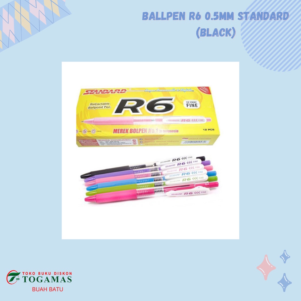 

BALLPEN R6 0.5MM STANDARD (BLACK)