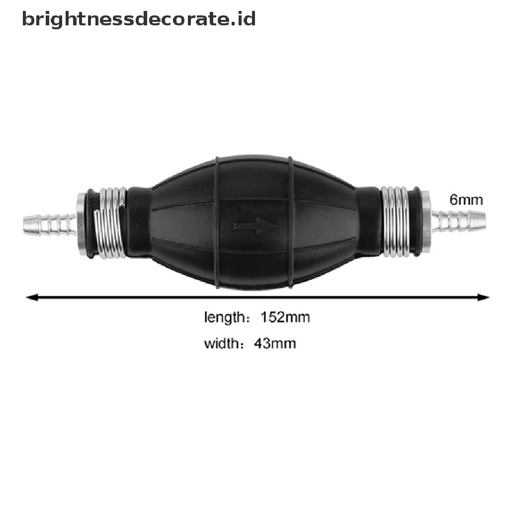 Pompa Tangan Primer Bulb Bahan Bakar Ukuran 6mm Untuk Mobil / Kapal Laut