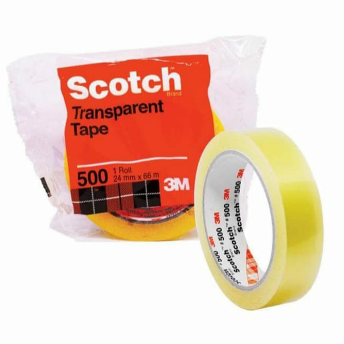 

scotch 3M transparent tape 500 ukuran 24mm x 66M