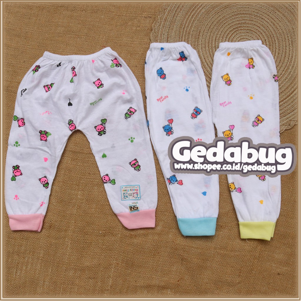 6pcs - Celana Panjang Bayi Lucky / Celana Lucky Buka &amp; Tutup Kaki