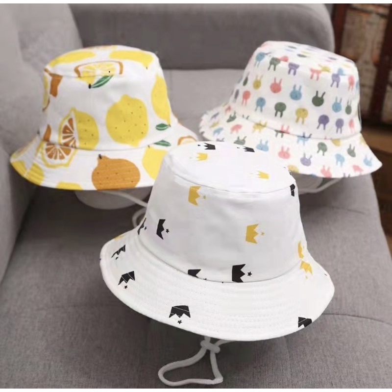 Topi Bucket Anak Perempuan Lingkar Kepala 50-51cm