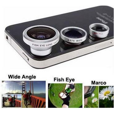 Lensa clip universal 3 in 1 (fish eye, macro lens, wide lens)