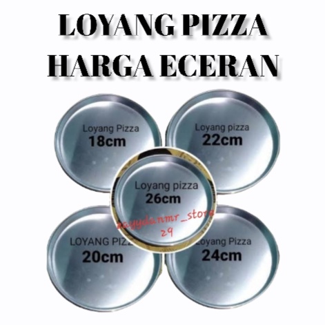 Loyang pizza anti lengket 18cm 20cm 22cm 24cm 26cm Loyang pizza Teflon Cetakan pizza Alumunium COD