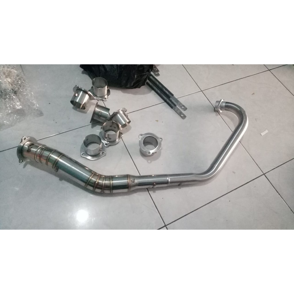 LEHER KNALPOT VIXION OLD-VIXION NEW PLUS ADAPTOR SATRIA FU STANLIS dll