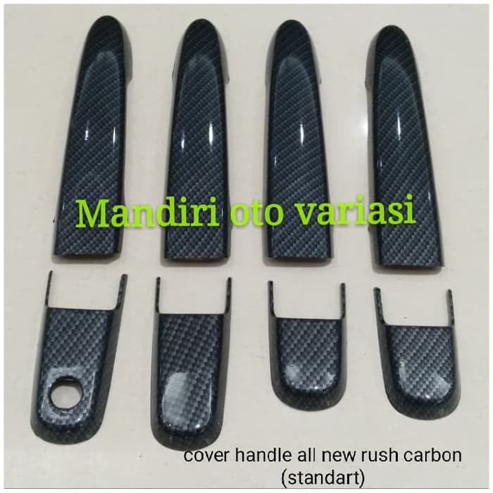 cover handle pegangan pintu mobil all new rush 2018 carbon