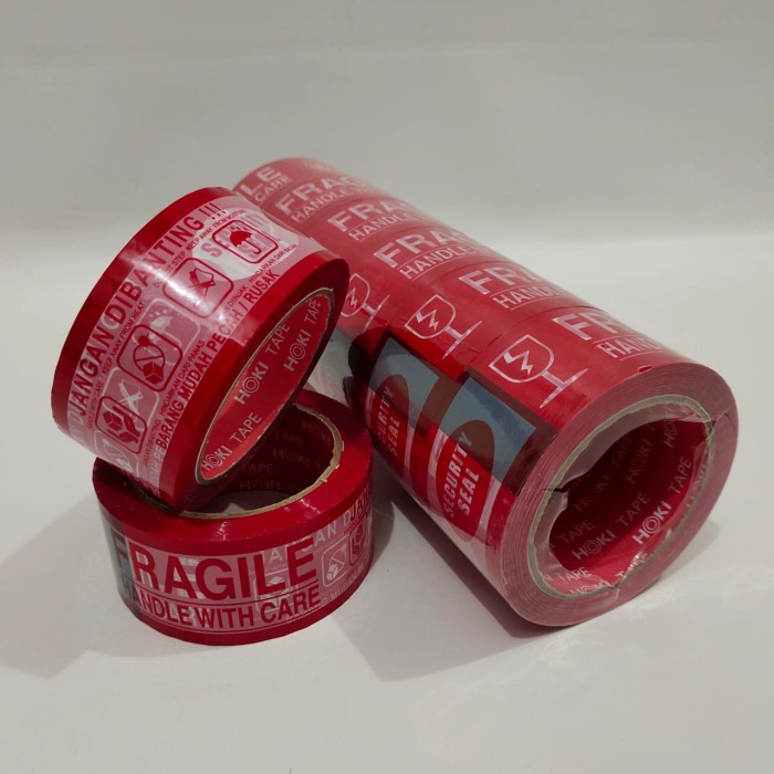 

Eklusif Fragile Merah 48Mm X100Yard Full Promo Murah Hoki Tape Murah