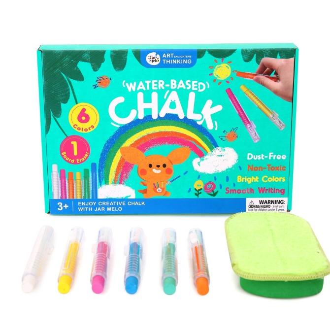 

Office & Stationery | Alat Tulis | Joan Miro Jar Melo Water Based Chalk 6 Color Dustless Kapur Anti Debu | Best Seller