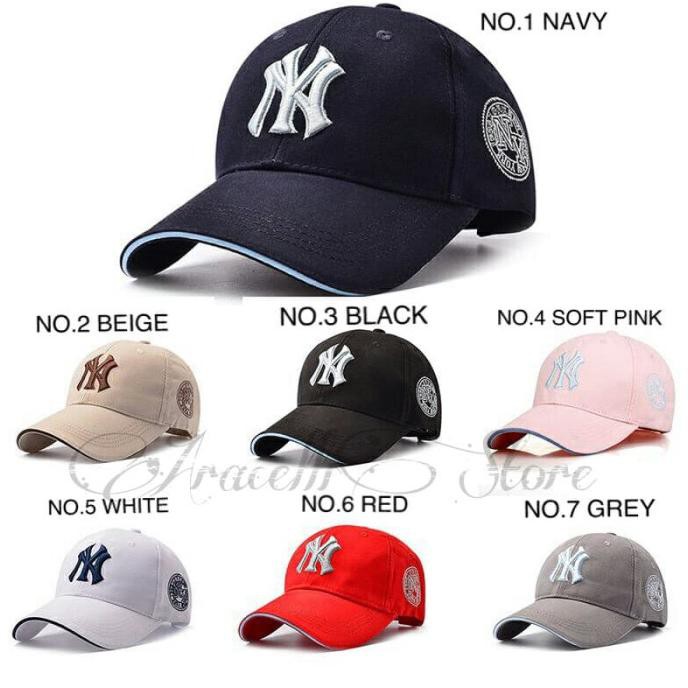 Aman Topi New York / Jual Topi Import Murah Bordir Timbul Cowok Cewek Keren Promo