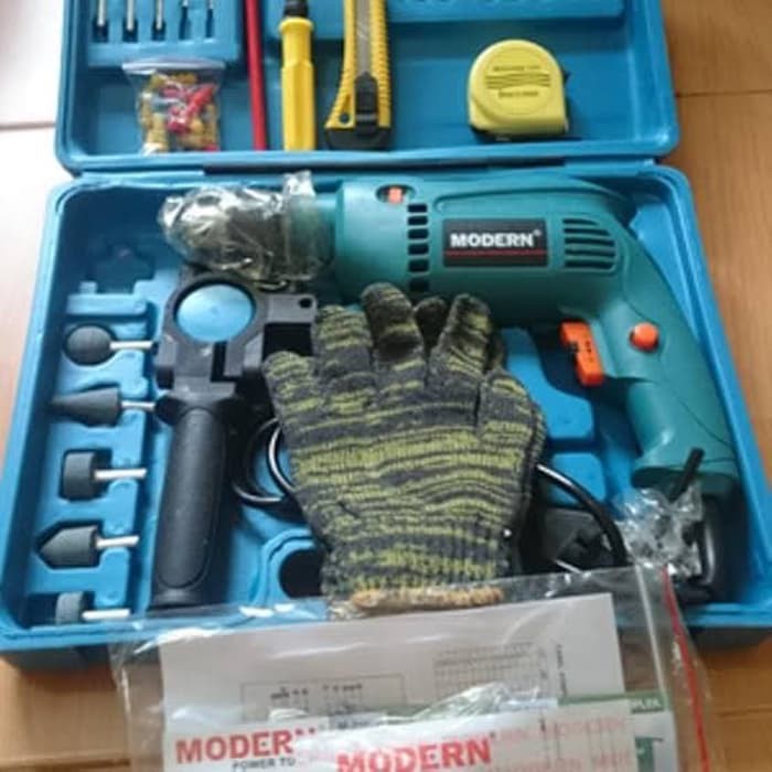 M2130 PAKET MESIN BOR LISTRIK IMPACT DRILL SET 13MM MODERN