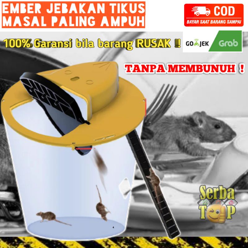 Jebakan tikus perangkap tikus ember jebakan tikus penangkap tikus besar mouse trap ember tong perangkap tikus jebakan tikus masal massal banyak huntermoon huntermon tangkap tikus kecil racun tikus