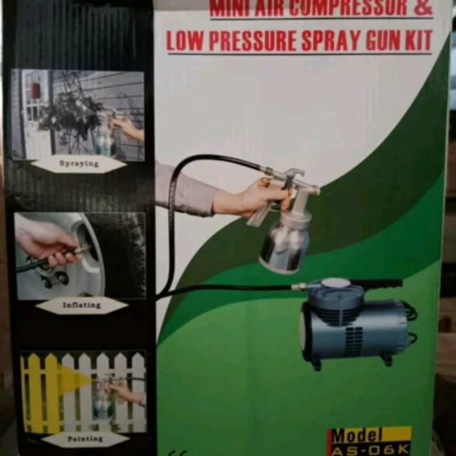 mini air compressor set with gun kompresor set