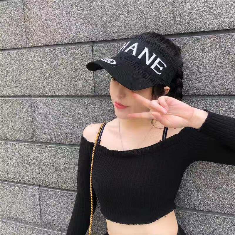 Topi Musim CHANE Panas Kosong Atas Perlindungan Matahari Matahari UV Knit Cap Visor Baseball