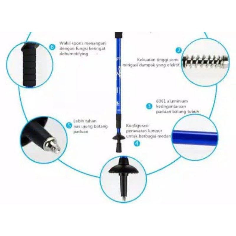 Treking Pole Hiking Antishock Termurah